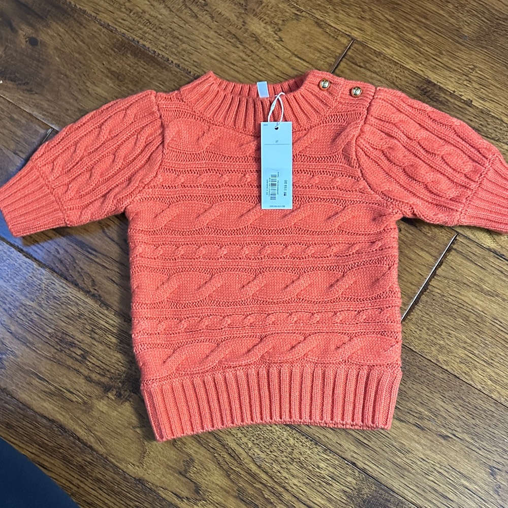 Cozy Cable Knit Sweater - Orange
